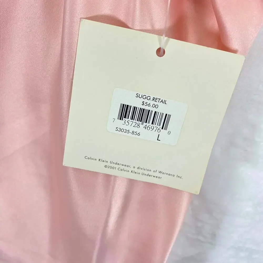Calvin Klein Women's Teddy Satin Lace-Trim Cami Crop Intimate Top Sz L - Picture 3 of 6